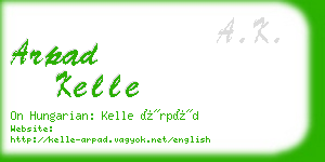 arpad kelle business card